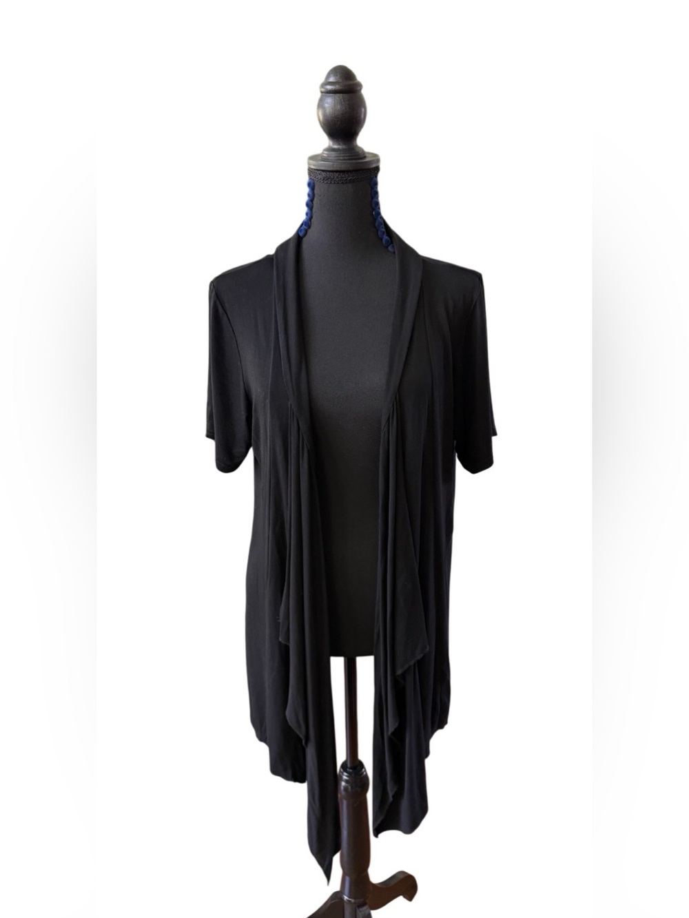 Urban CoCo: Black Draped Open-Front Women's Cardigan